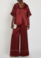 Roksanda Enira Satin top Burgundy