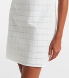 Asceno Sintra checked linen and cotton minidress