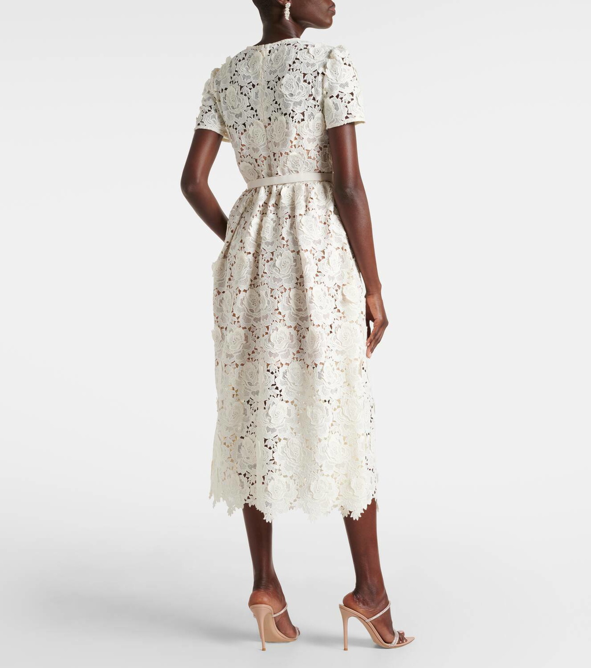 Self-Portrait Floral lace midi dress Self-Portrait
