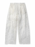 Simone Rocha - Wide-Leg Corded Lace Trousers - White