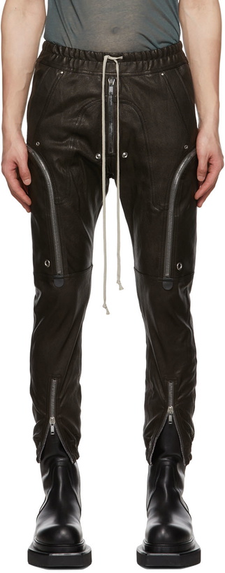 Photo: Rick Owens Black Bauhaus Leather Pants