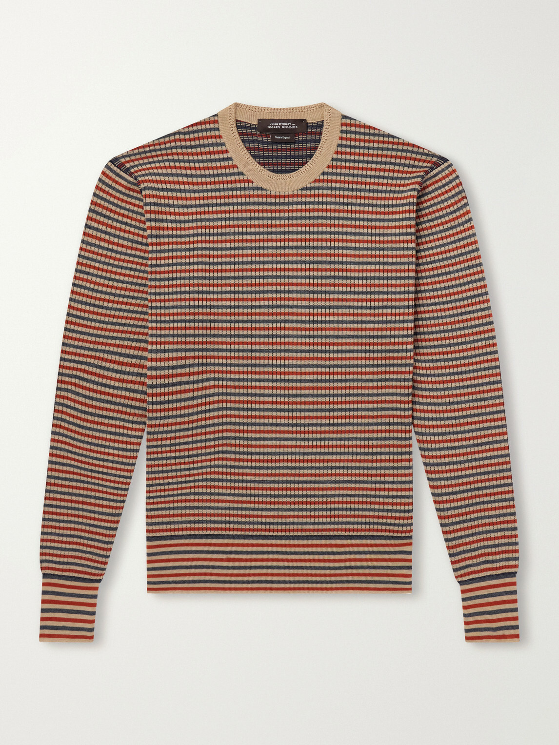 Wales Bonner - Chant Striped Merino Wool Sweater - Brown