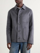 AMI PARIS - Brushed Wool and Cashmere-Blend Felt Blouson Jacket - Gray