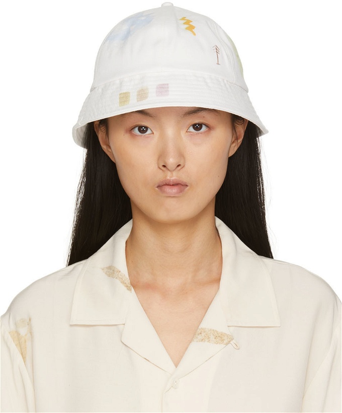 Photo: MCQ White Domed Bucket Hat