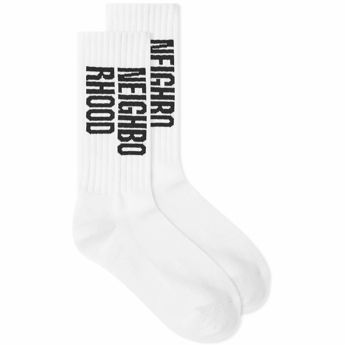 Photo: Neighborhood Men's ID Logo Socks in White