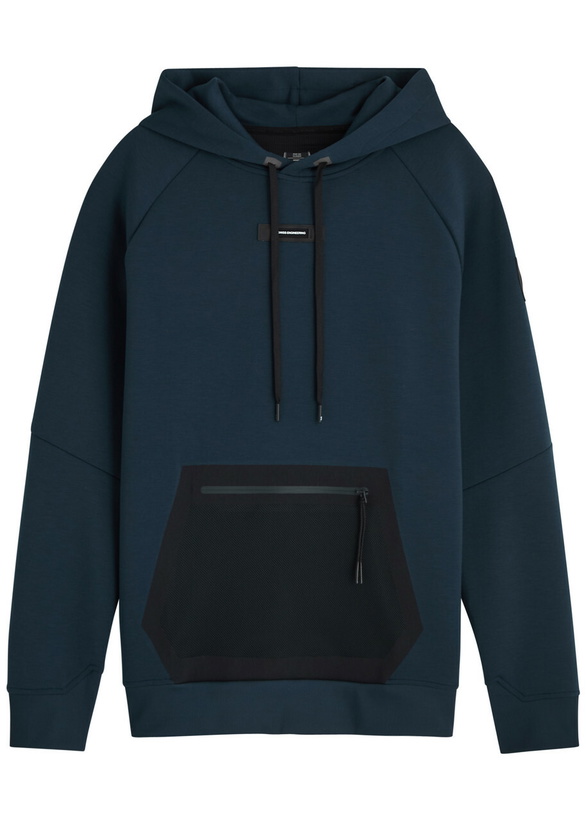 Photo: ON Logo Hooded Stretch-jersey Sweatshirt Navy