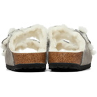 Birkenstock Gray Narrow Arizona Shearling Sandals