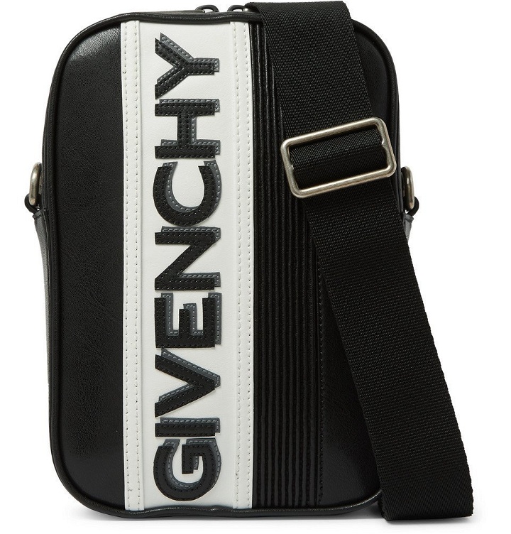 Photo: Givenchy - Logo-Appliquéd Leather Messenger Bag - Black