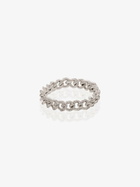 SHAY 18K White Gold Baby Link Diamond Ring