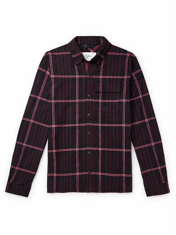 Photo: Aztech Mountain - Loge Peak Checked Brushed Cotton-Blend Flannel Shirt - Pink