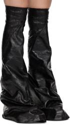Rick Owens DRKSHDW Black Porterville Fetish Tall Boots