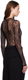 WARDROBE.NYC Black Lace Bodysuit