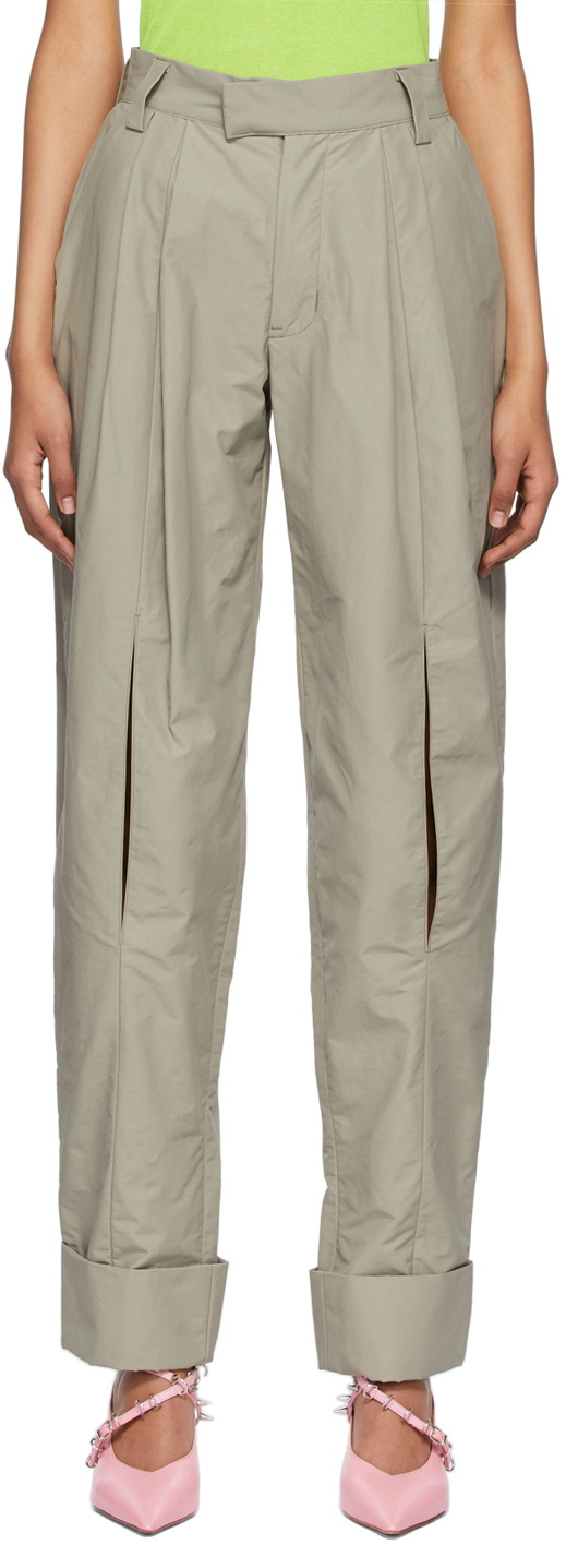 BARRAGÁN Beige Open Knee Trousers BARRAGAN