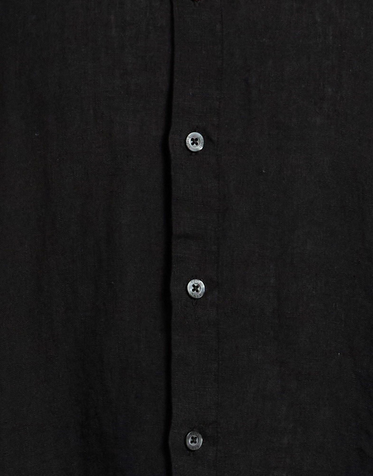 120% Lino Mens Shirt in Black
