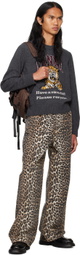 GANNI Gray Graphic Tiger Sweater