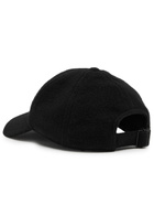 Saint Laurent Logo-embroidered Cashmere cap Black