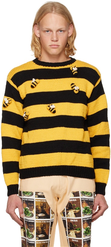 Photo: Sky High Farm Workwear Black & Yellow Bee Sweater