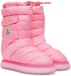 Moncler Pink Gaia Pocket Down Boots