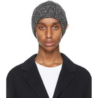 Acne Studios Black and White Ribbed Beanie