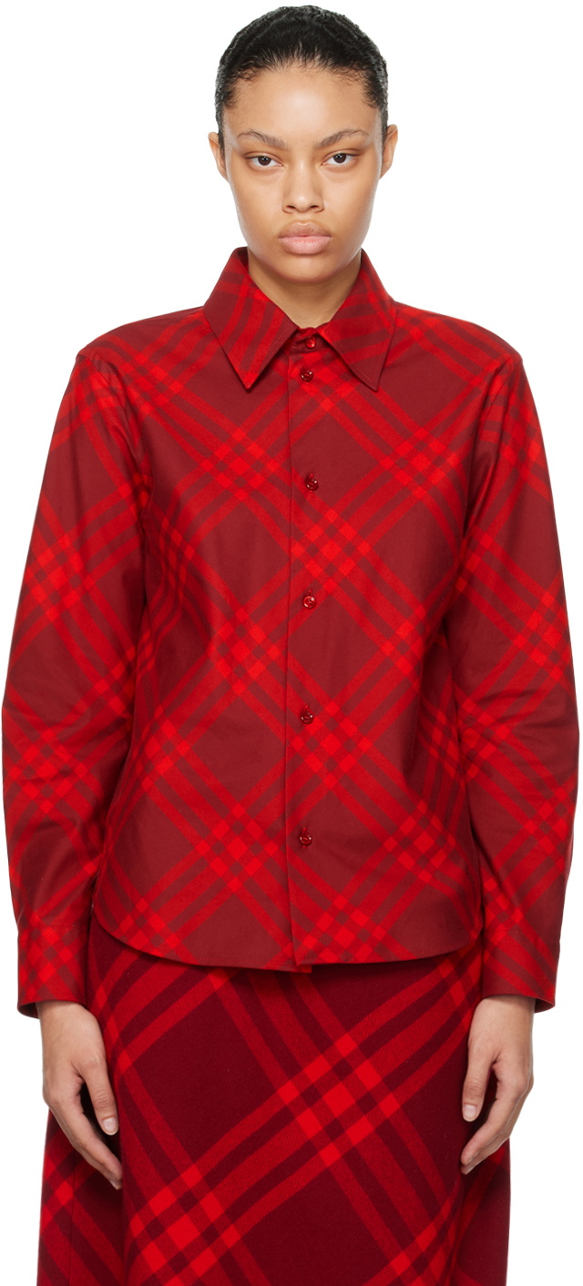 Burberry Red Check Shirt Burberry