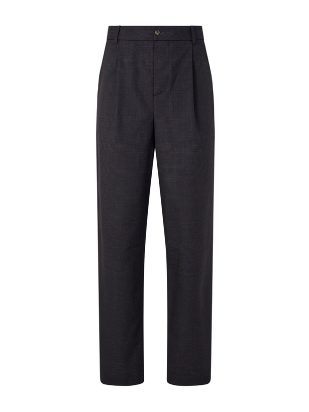 Photo: De Bonne Facture - Grandad Straight-Leg Wool Trousers - Gray