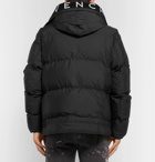 Givenchy - Logo-Trimmed Quilted Shell Hooded Jacket - Men - Black