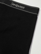 SAINT LAURENT - Ribbed Cotton-Jersey Boxer Briefs - Black