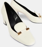 Khaite Elio leather loafer pumps