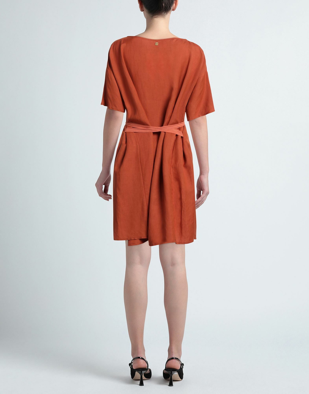 Manila Grace Womens Mini dress Rust