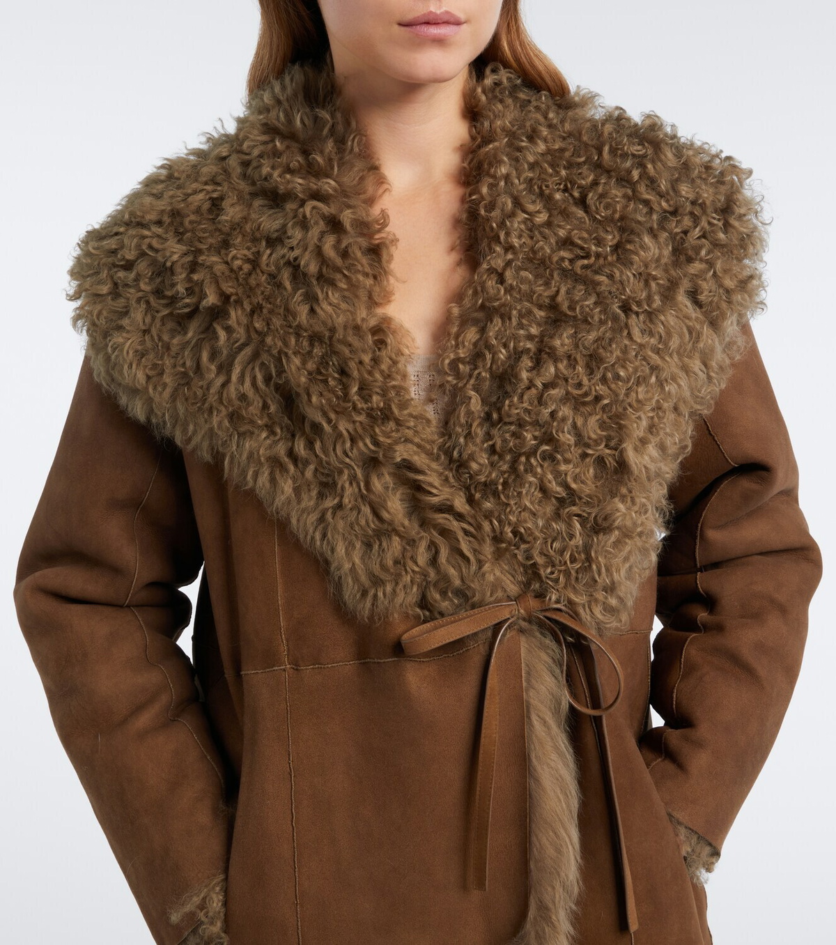 Ralph Lauren Collection Justyn reversible suede and shearling coat