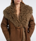 Ralph Lauren Collection Justyn reversible suede and shearling coat