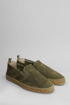 Castañer Joel T-186 Espadrilles In Green Suede