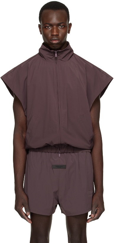 Photo: Fear of God ESSENTIALS Purple Zip Vest