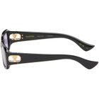 Valentino Black Rectangular Acetate Sunglasses