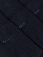 CDLP - Five-Pack Bamboo-Blend Socks - Blue