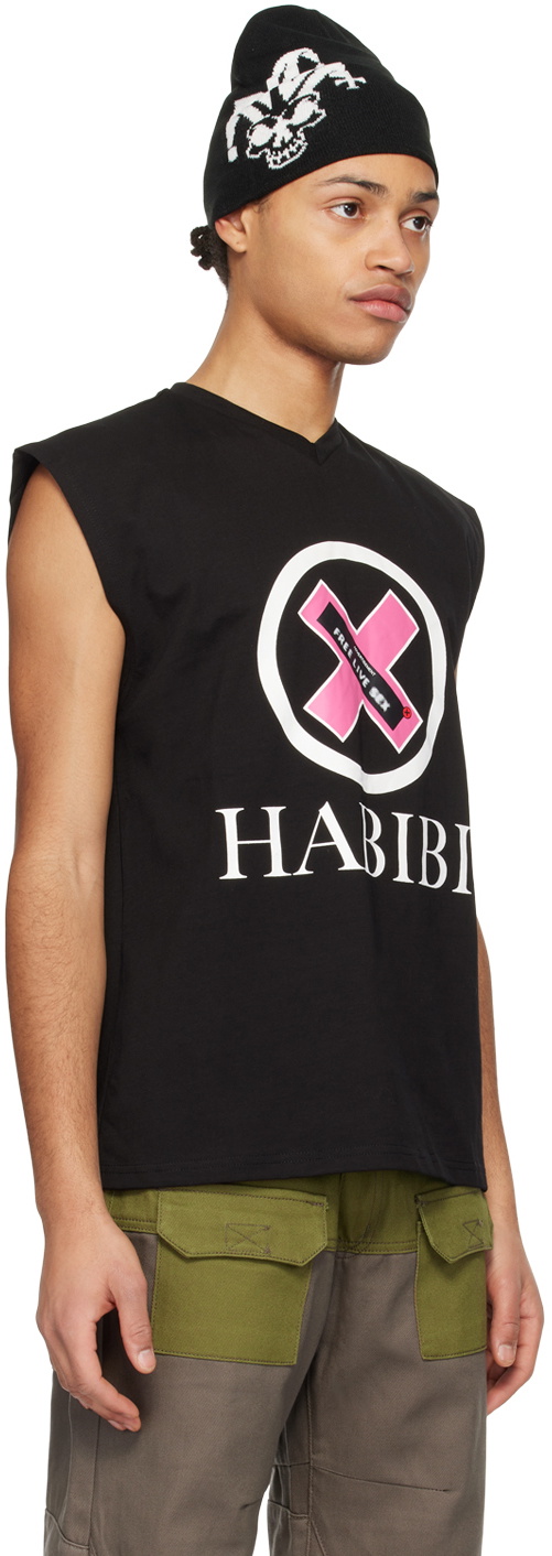Raga Malak Black Printed Tank Top