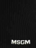 MSGM Viscose Blend Knit Turtleneck Top