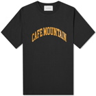 Café Mountain Men's College Logo T-Shirt in Black