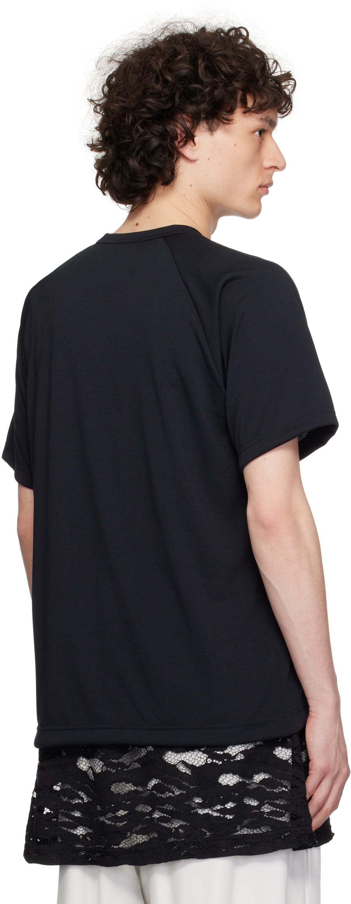 Comme des Garçons Homme Plus Black Polyester Jersey T-shirt