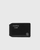 Martine Rose LOGO-FOIL EMBOSSED LEATHER CARD HOLDER Black Mens Wallet