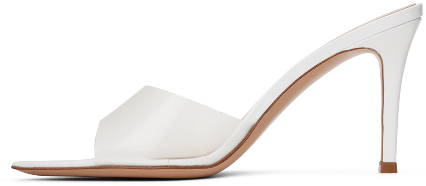 Gianvito Rossi White Elle 85 Mules