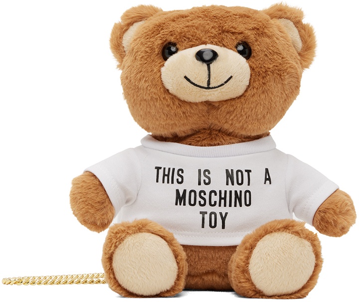 Photo: Moschino Brown & White Teddy Bear T-Shirt Bag