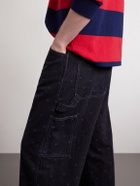 Needles - Painter Straight-Leg Embroidered Jeans - Black