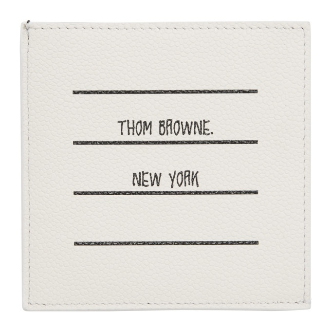 Photo: Thom Browne White Paper Label Single Card Holder