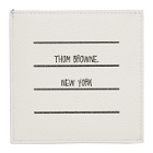 Thom Browne White Paper Label Single Card Holder