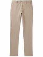 Zegna - Slim-Fit Straight-Leg Stretch-Cotton Twill Trousers - Neutrals