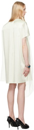 ALL-IN Off-White Cinched Wedding Minidress