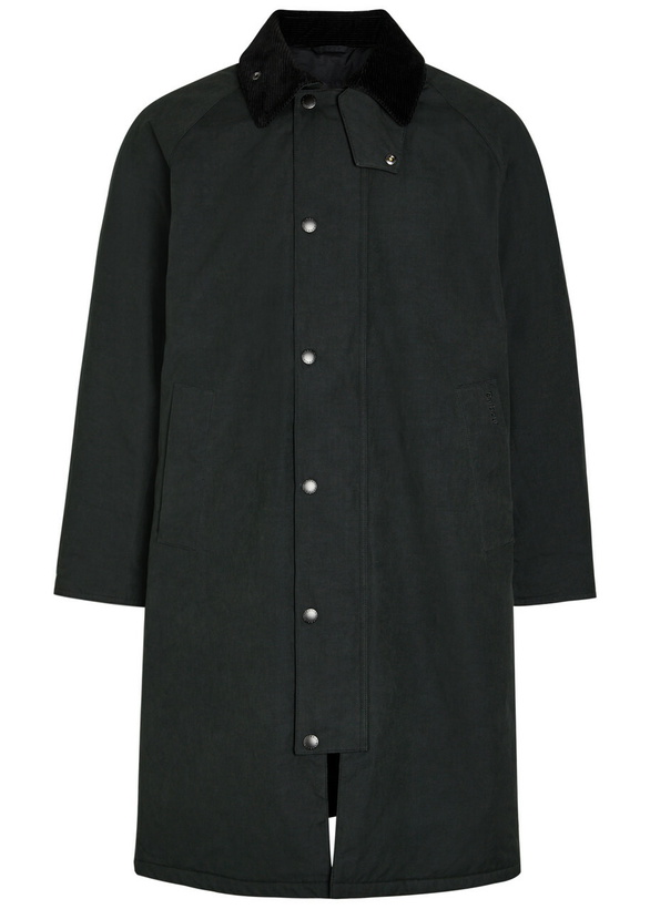 Photo: Barbour Exmoor Padded Cotton-blend Jacket Black