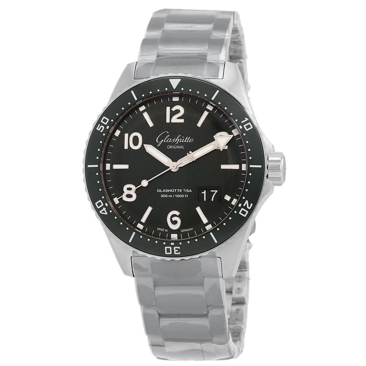 Photo: Glashutte SeaQ Panorama 43.2mm Automatic Green Dial Mens Watch 1-36-13-07-83-70