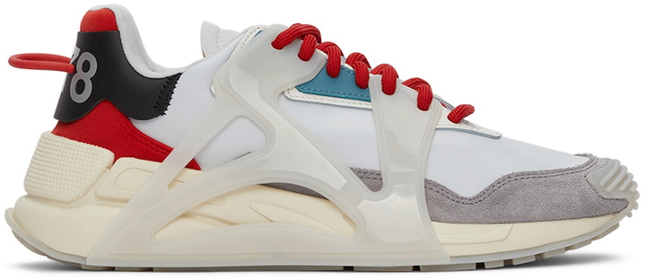 Photo: Diesel Off-White & Red S-Serendipity Mask Sneakers